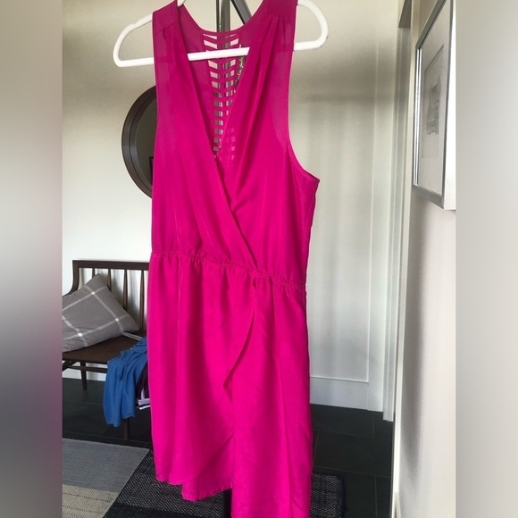 Pink Charlie Jade Women’s Faux Wrap Dress sz 10 - Picture 2 of 6